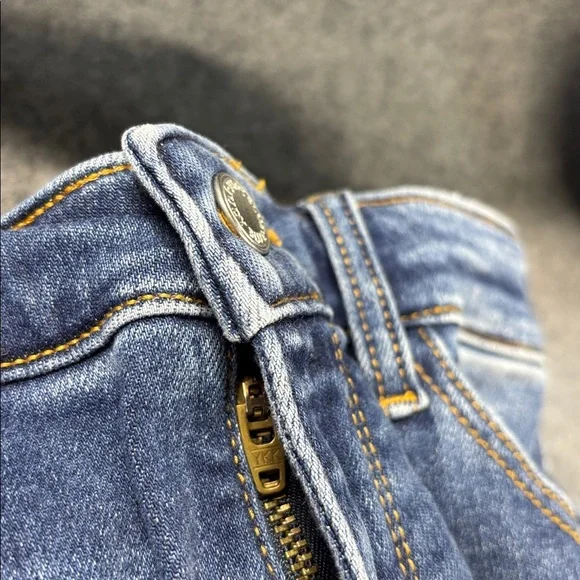 JUDY BLUE HIGH WAIST CONTRAST WASH THERMAL STRAIGHT - MEDIUM DARK jeans - Picture 8 of 9